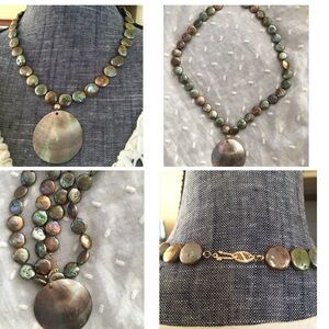 Elegant Pearl Necklace with Shell Pendant